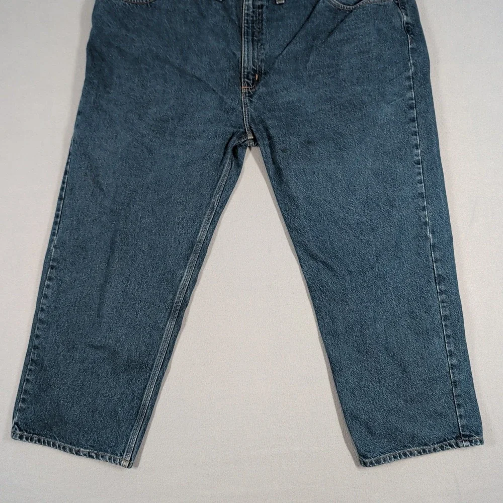 Carhartt Jeans Mens 48x28 Blue B460 DVB Relaxed Fit Workwear Denim Pants